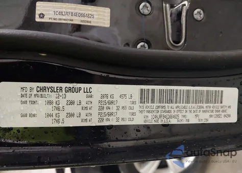 2014 Jeep Patriot Latitude from USA, damaged, VIN 1C4NJRFB4ED664625